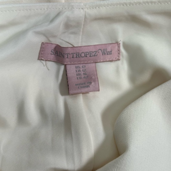 Saint Tropez West Women’s Cream Skater Skirt Size 12 - Picture 9 of 10